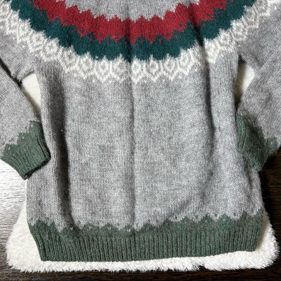 Alpaca Connection Wool Crewneck Geometric Pattern Sweater - Picture 3 of 12